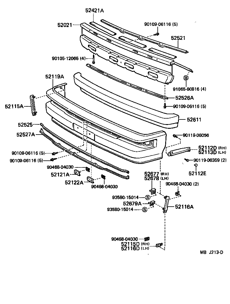 Toyota 52611-28030 ABSORBER, FRONT BUMPER ENERGY