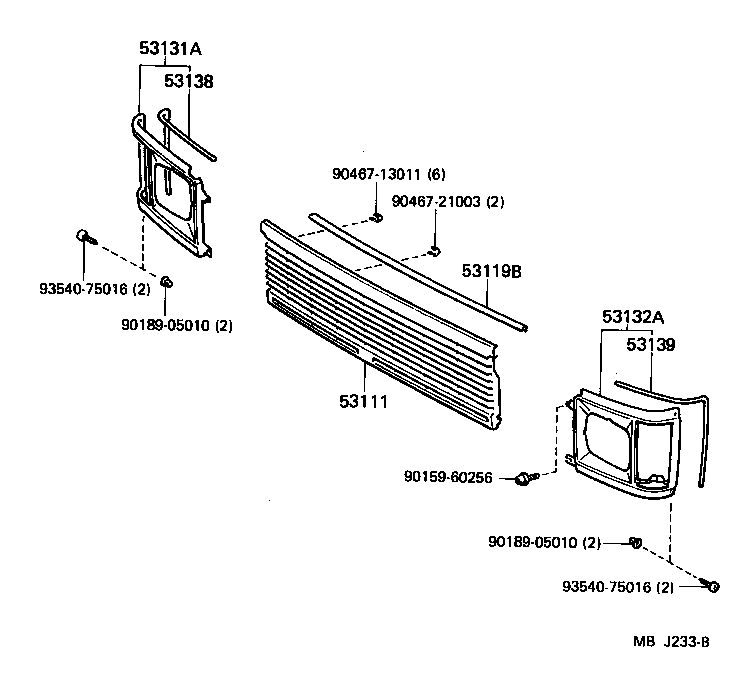 53111-29205 GRILLE, RADIATOR product image