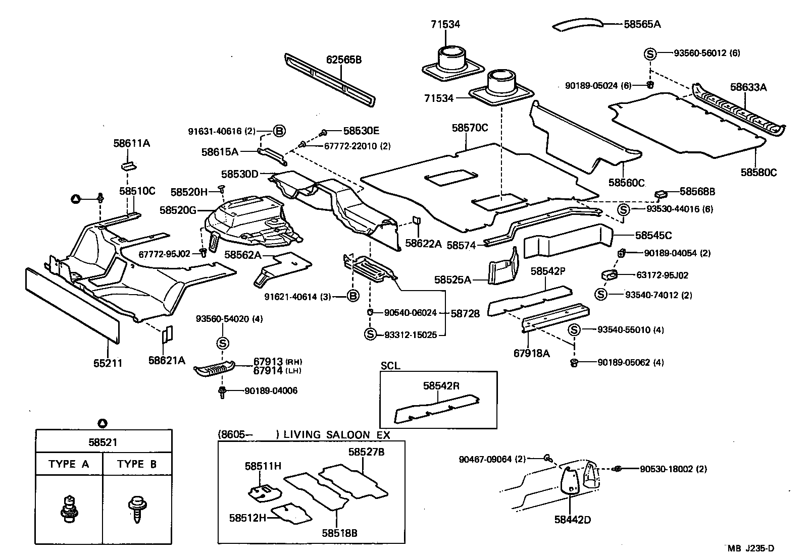 58570-95J69 MAT ASSY, REAR FLOOR product image