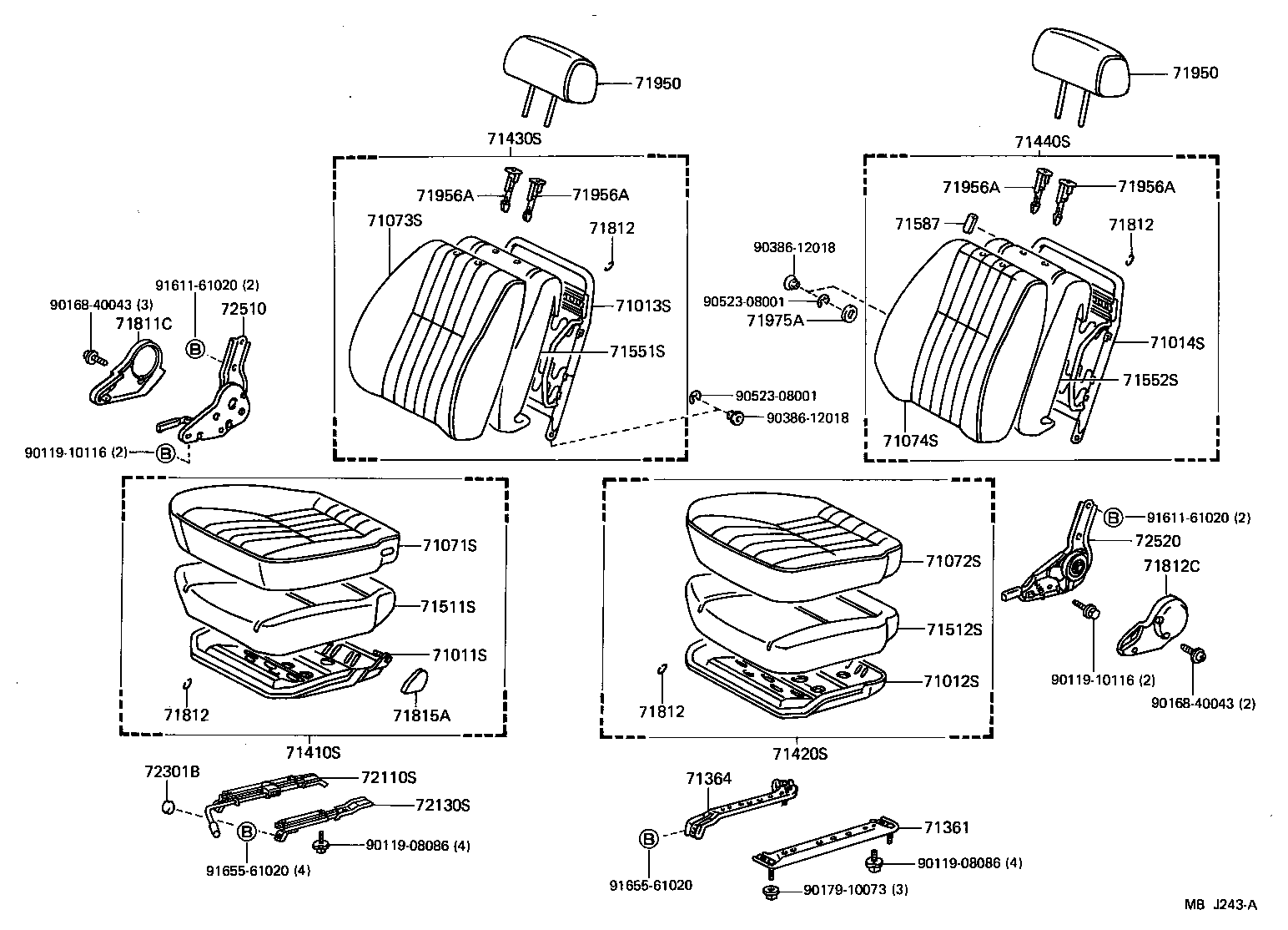 79180-95J09 SPRING ASSY, NO.1 SEAT BACK product image