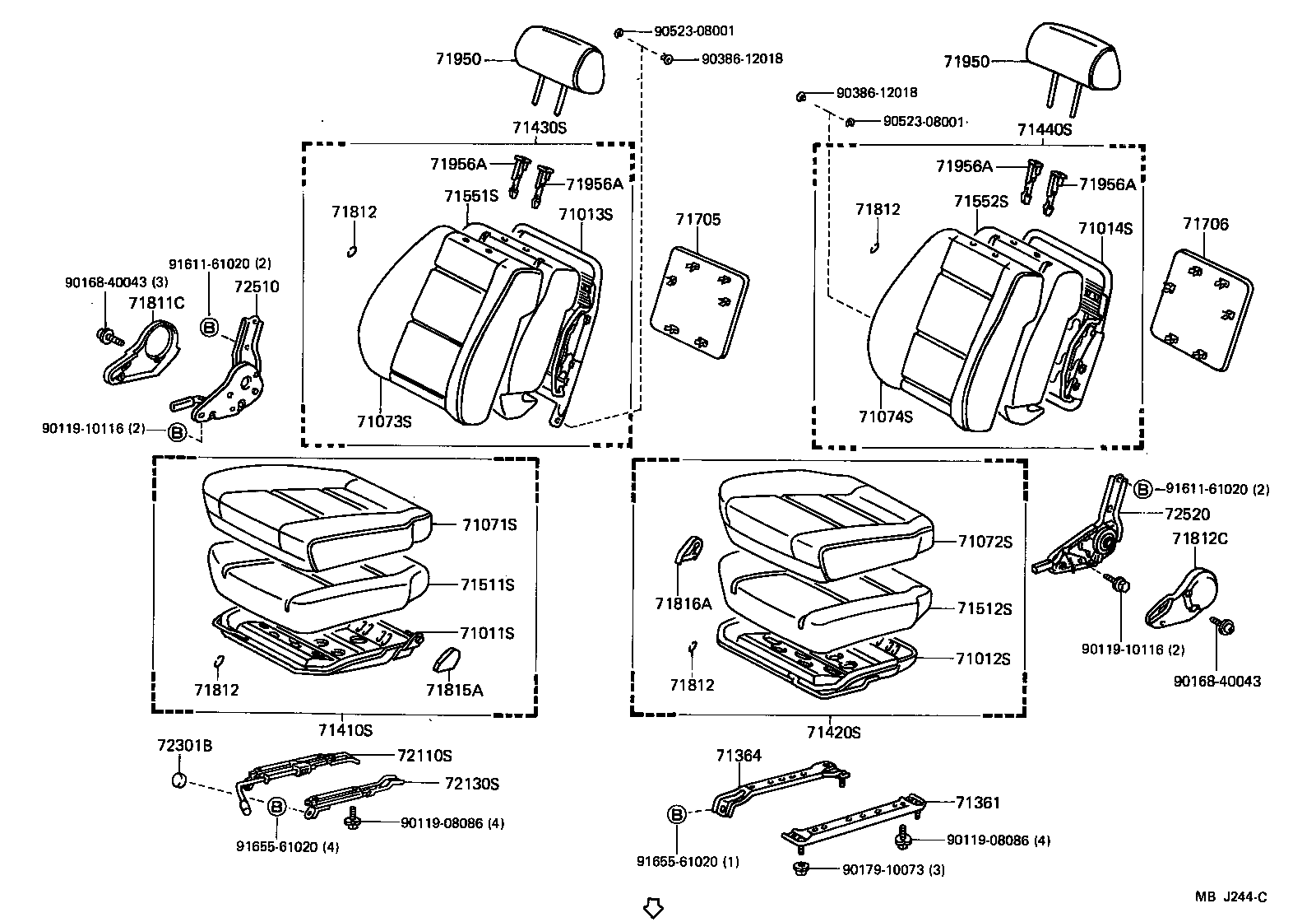 79180-95J09 SPRING ASSY, NO.1 SEAT BACK product image