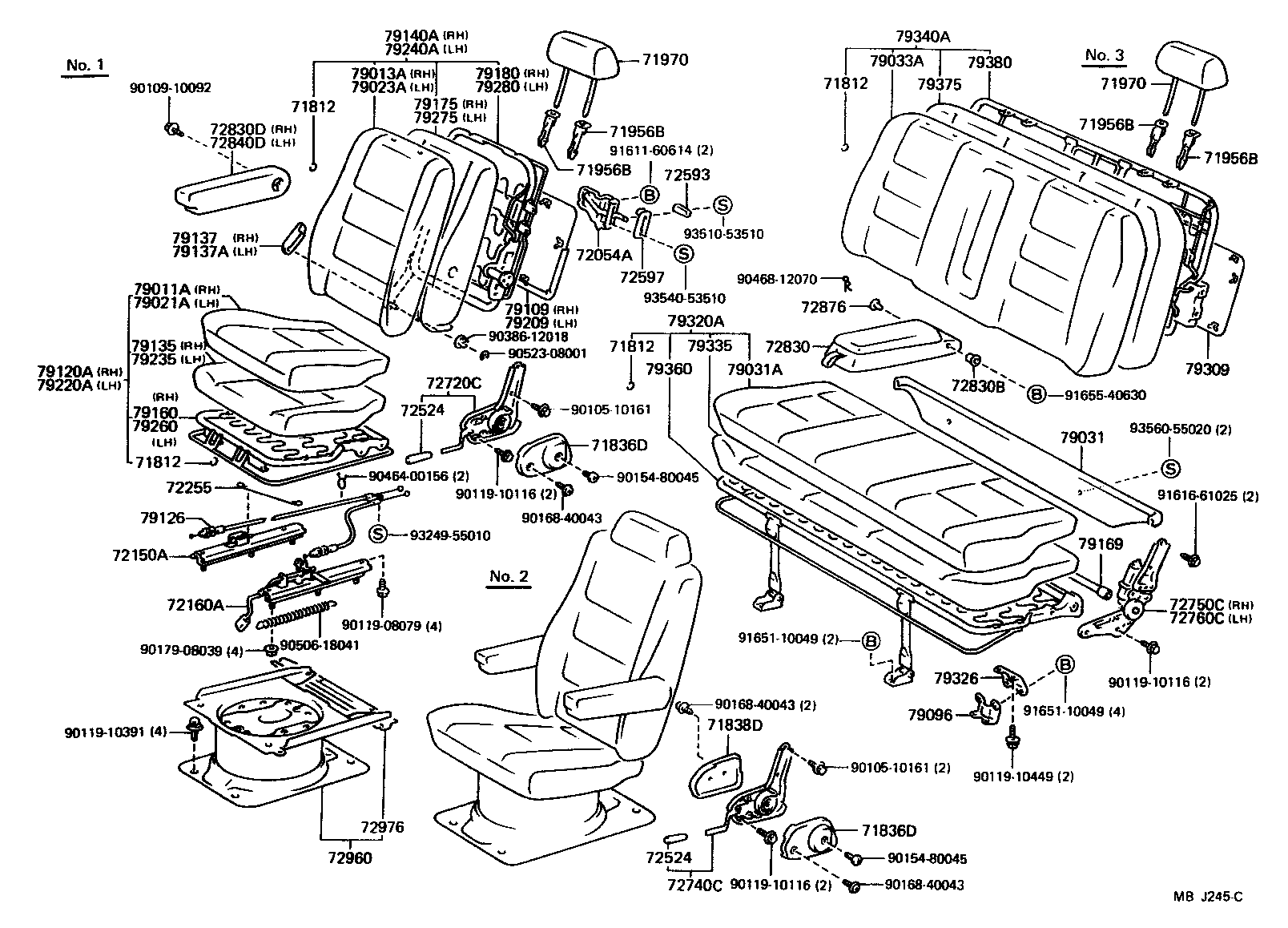 79180-95J09 SPRING ASSY, NO.1 SEAT BACK product image