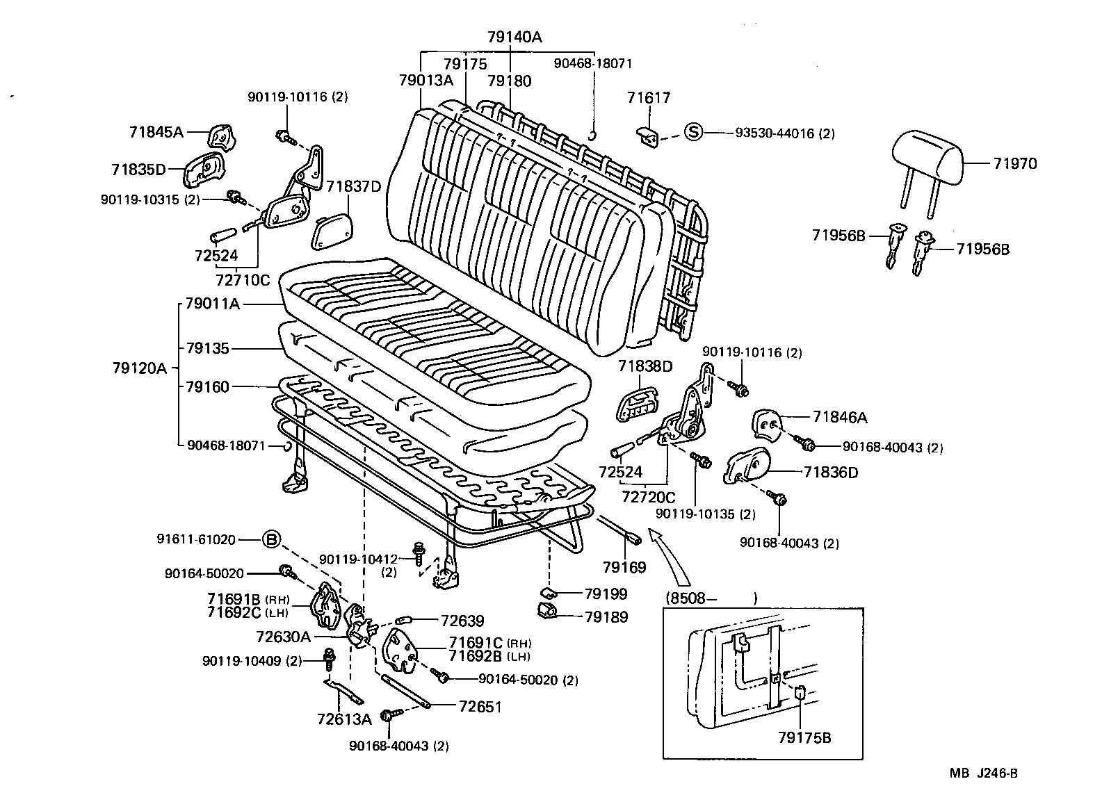 71012-95J02 FRAME SUB-ASSY, FRONT SEAT CUSHION, LH product image
