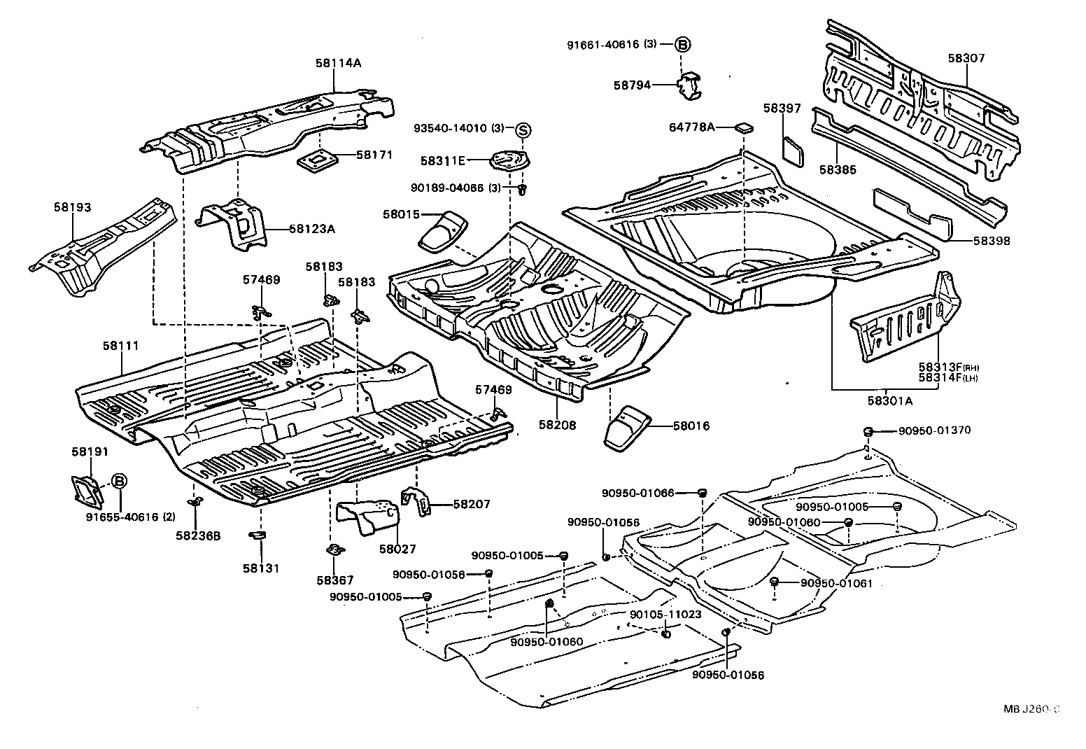 58015-20021 REINFORCEMENT, BELT ANCHOR TO FLOOR PAN, RH product image