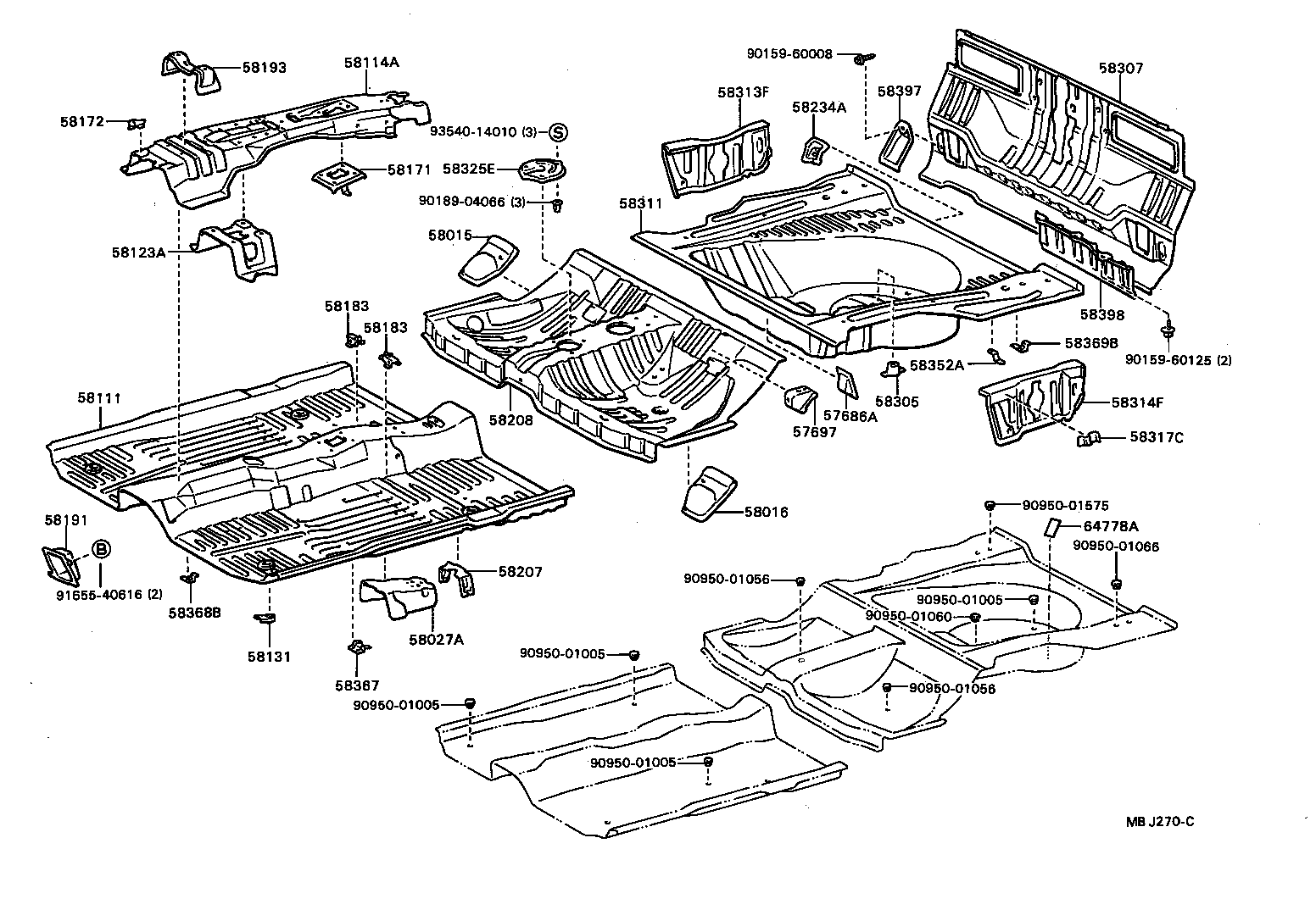 58397-20030 COVER, LOWER BACK, OUTER RH product image