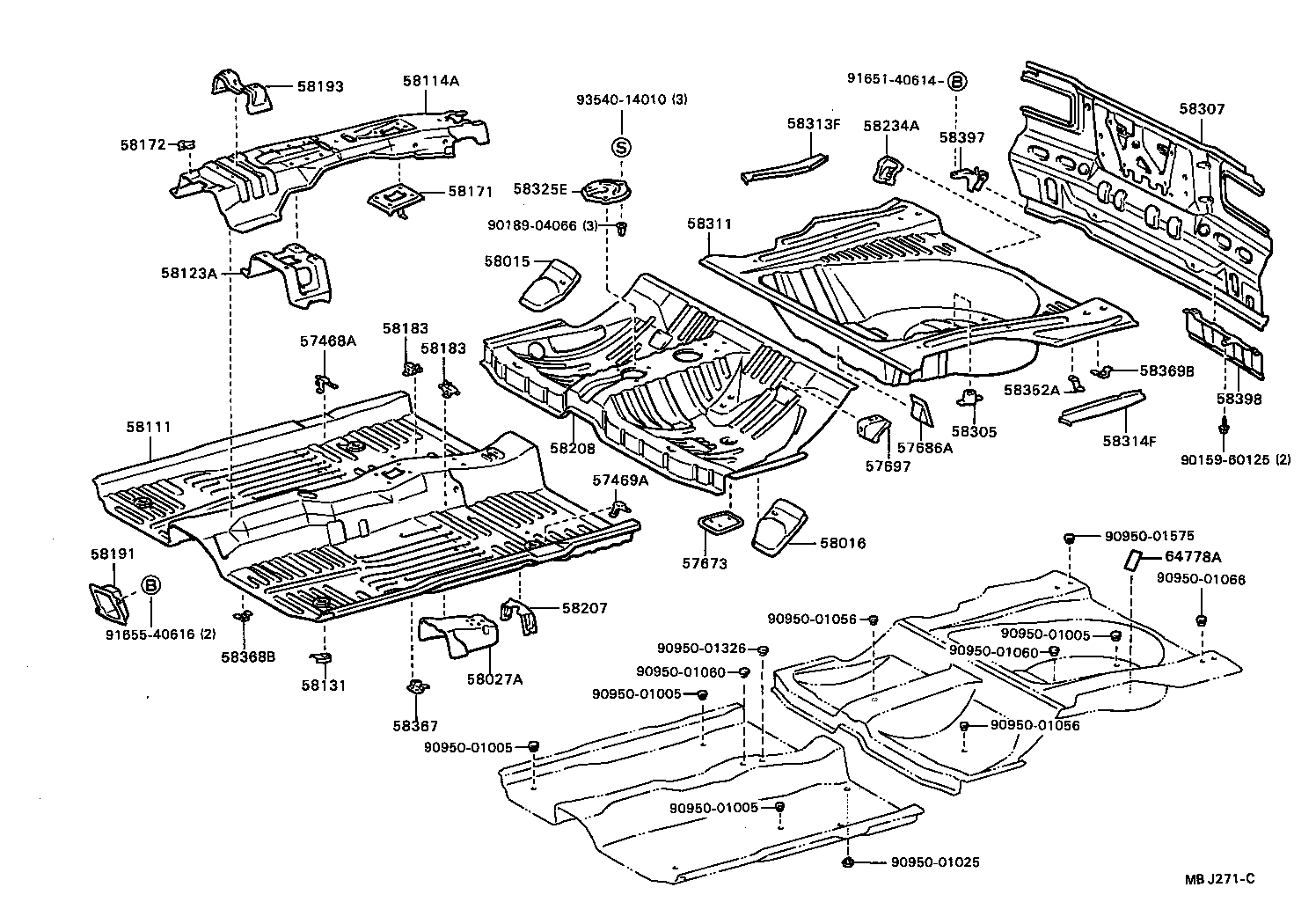 58111-20110 PAN, FRONT FLOOR product image