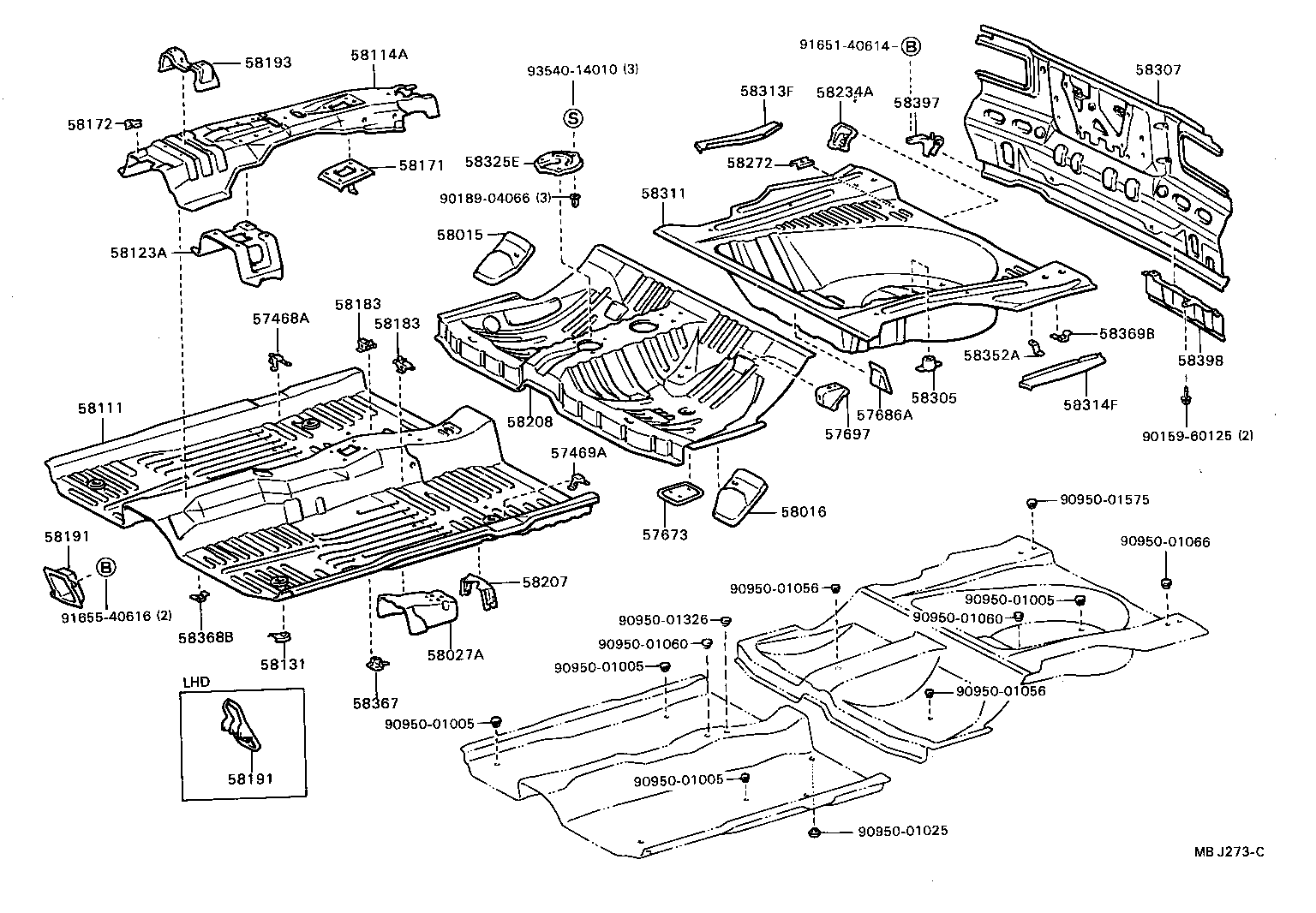 58314-20130 EXTENSION, REAR FLOOR PAN TO QUARTER PANEL, LH product image