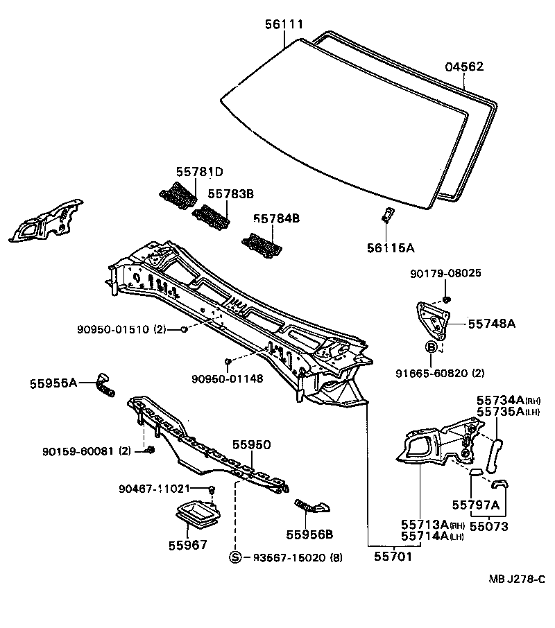 55700-20470 PANEL SUB-ASSY, COWL product image