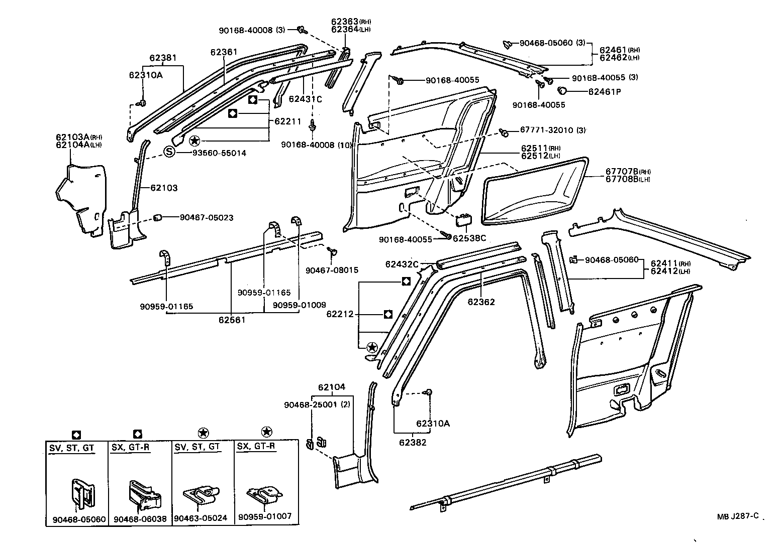 62102-20110-04 BOARD SUB-ASSY, COWL SIDE TRIM, LH product image