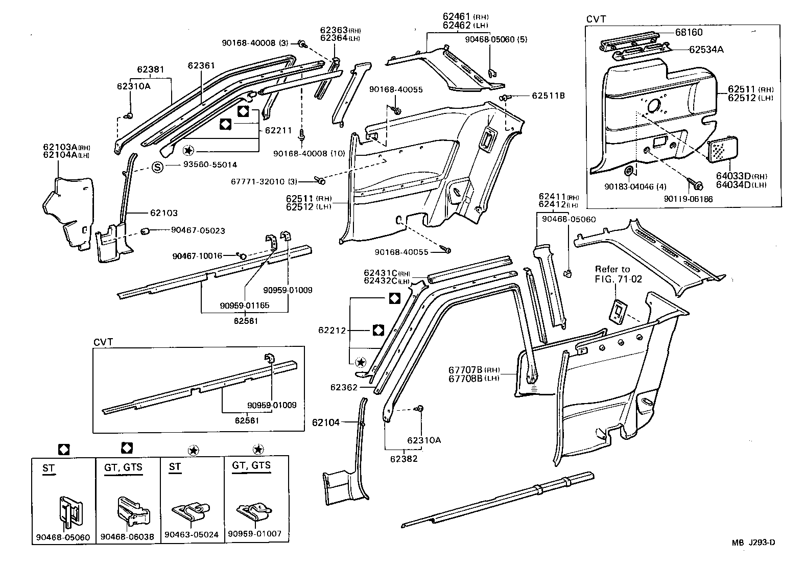 Toyota 62211-20140-02 GARNISH, FRONT PILLAR, RH