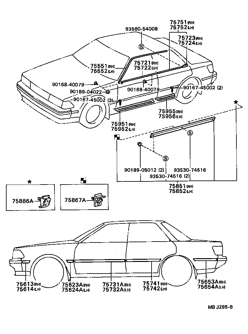 75720-20260 MOULDING, FRONT DOOR BELT, LH product image