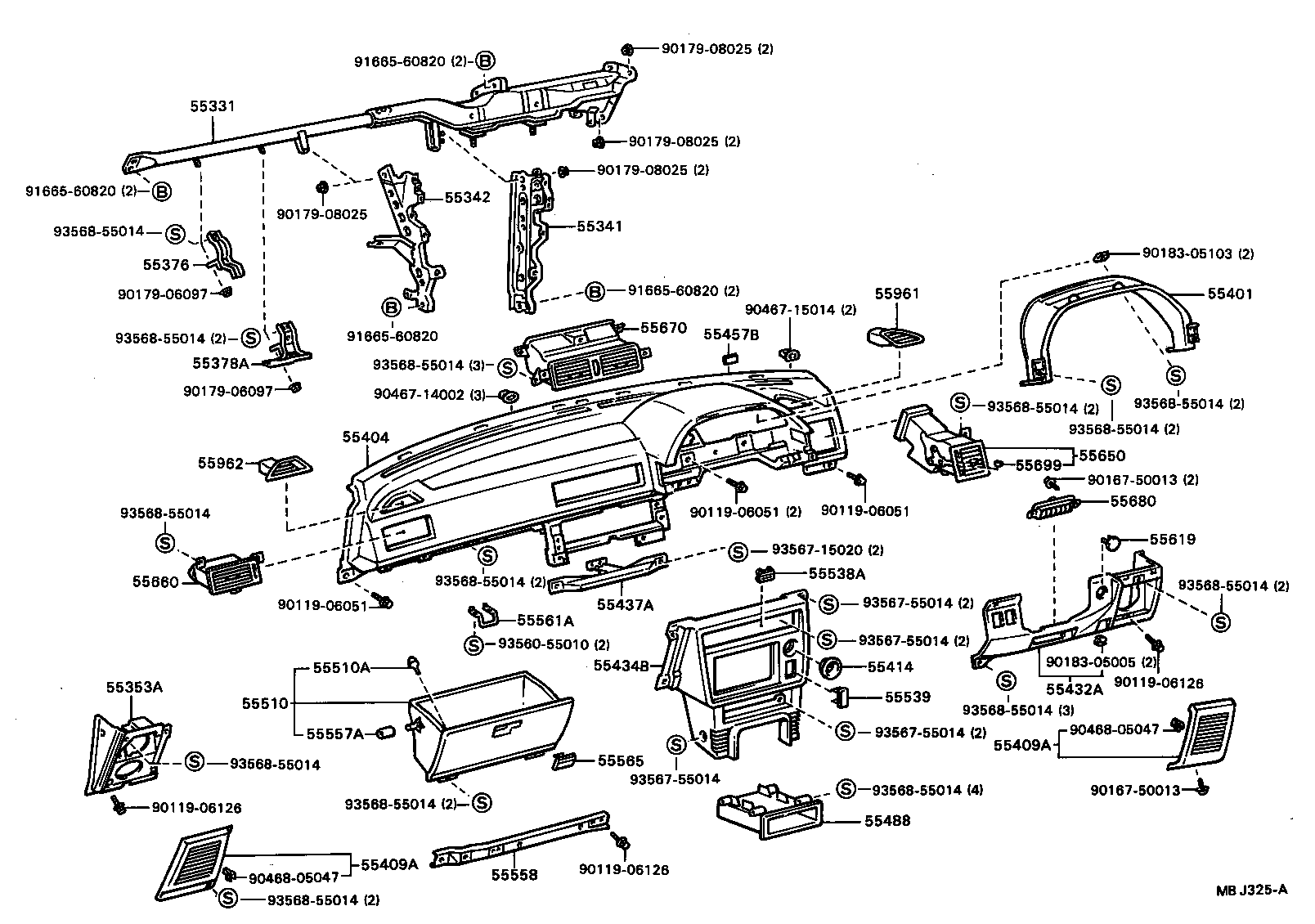 55404-20190 PANEL SUB-ASSY, INSTRUMENT CLUSTER FINISH product image