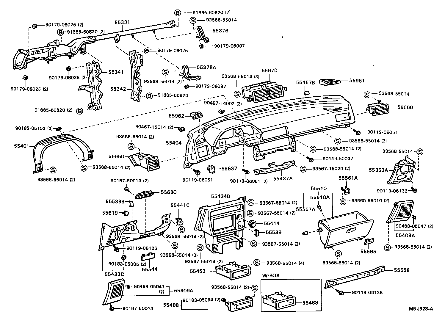55537-20040-06 COVER, REAR WINDOW DEFOGGER SWITCH HOLE product image