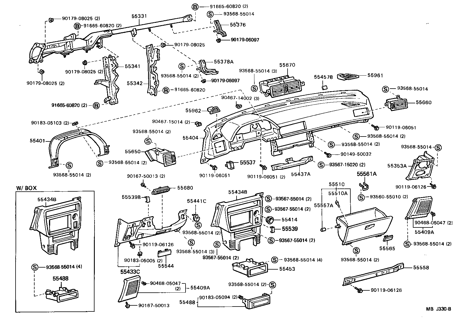 Toyota 55539-20030-04 COVER, SPARE SWITCH HOLE, NO.2