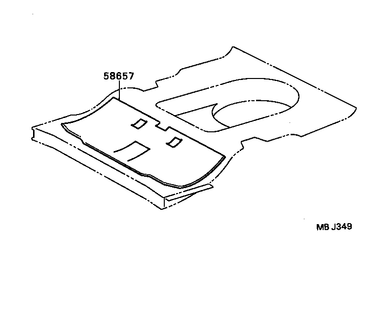 58657-20070 PAD, UNDER REAR SEAT SILENCER product image