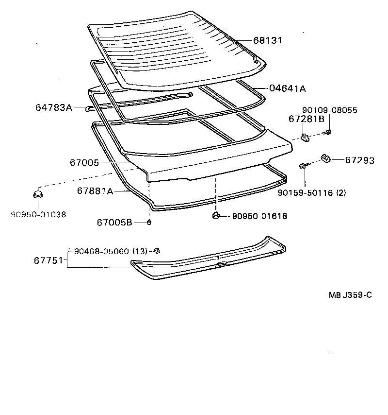 67005-20661 PANEL SUB-ASSY, BACK DOOR product image