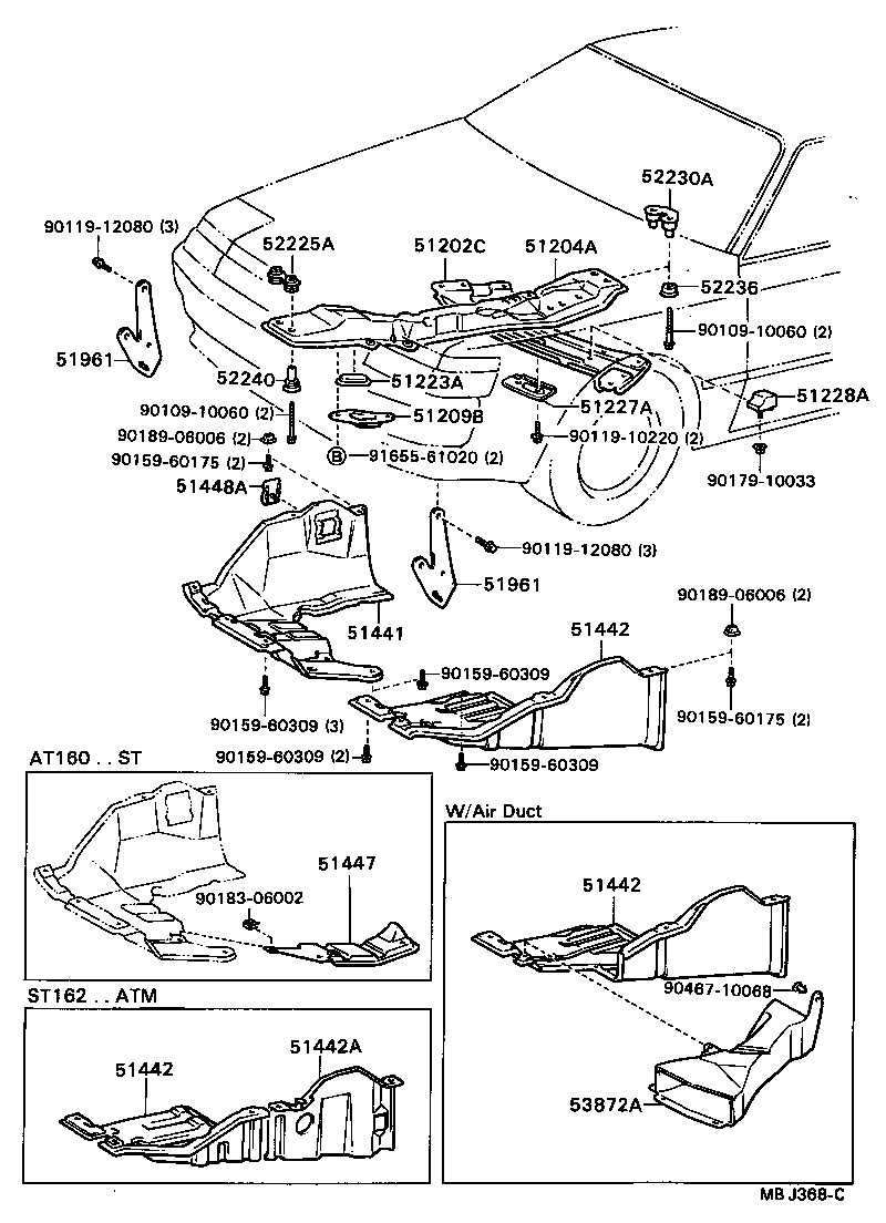 51442-20070 COVER, ENGINE UNDER, NO.2 product image