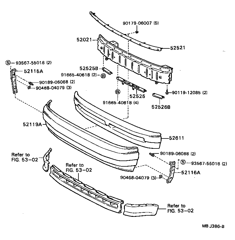 52021-20110 REINFORCEMENT SUB-ASSY, FRONT BUMPER product image