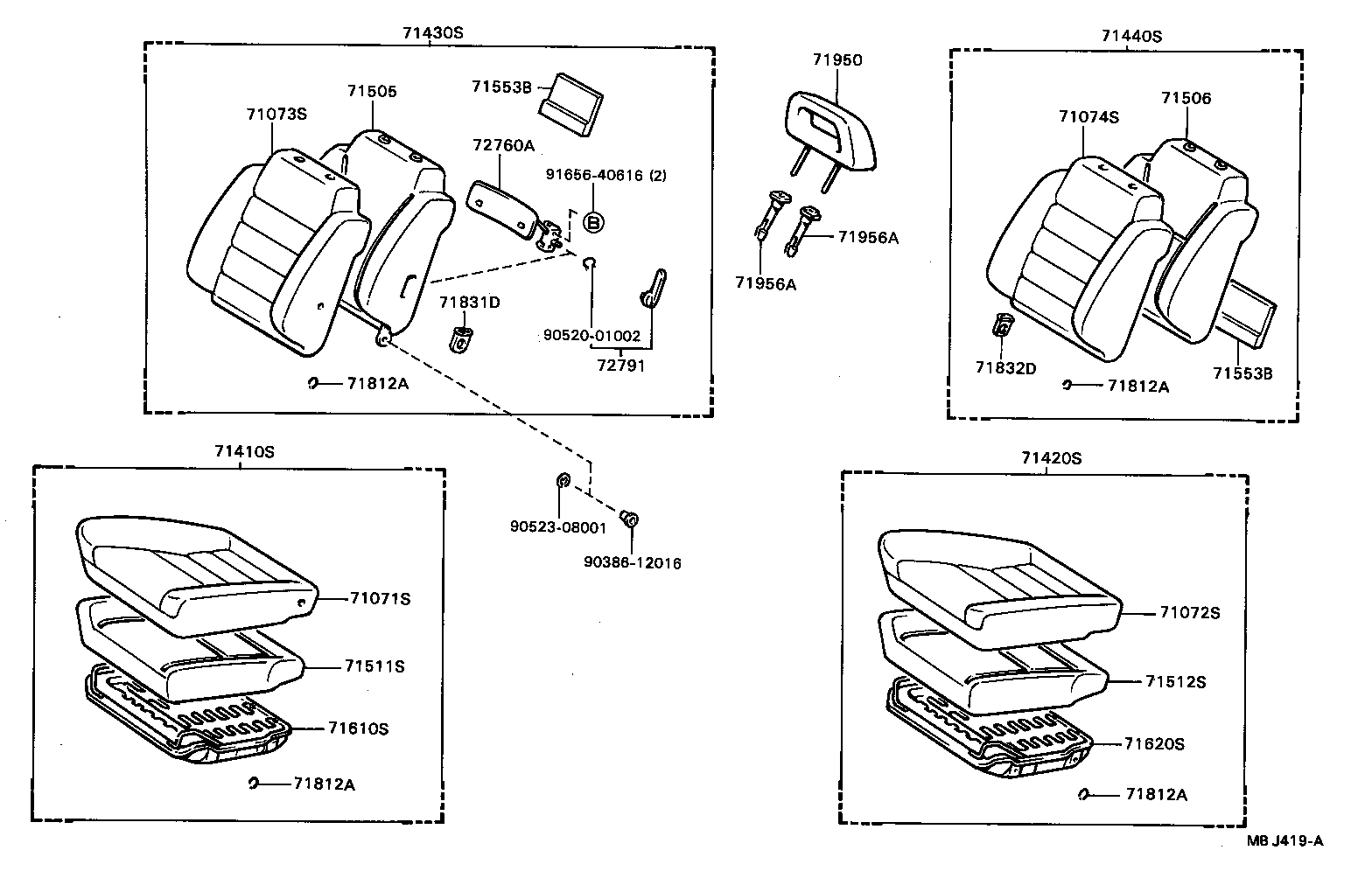 72140-20180 TRACK ASSY, LH SEAT, INNER product image