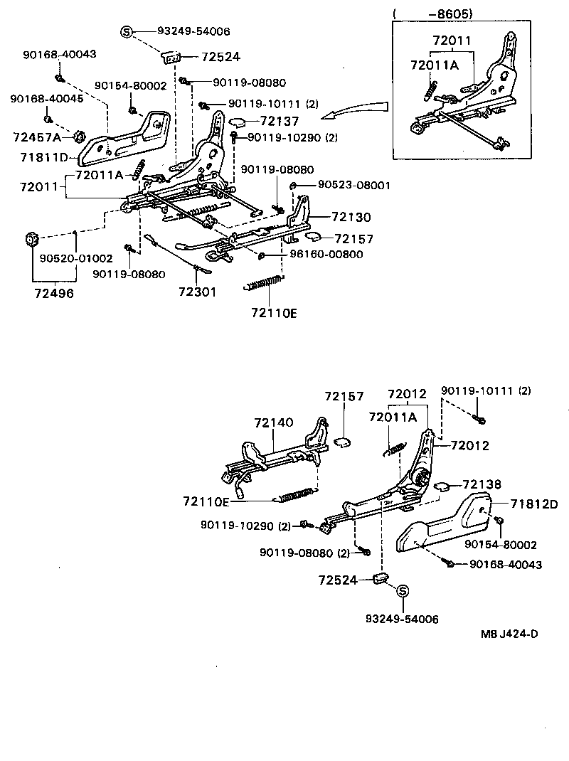 71610-20380 SPRING ASSY, FRONT SEAT CUSHION, RH(FOR SEPARATE TYPE) product image
