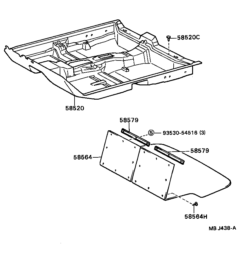 58570-20090-03 CARPET, REAR FLOOR product image