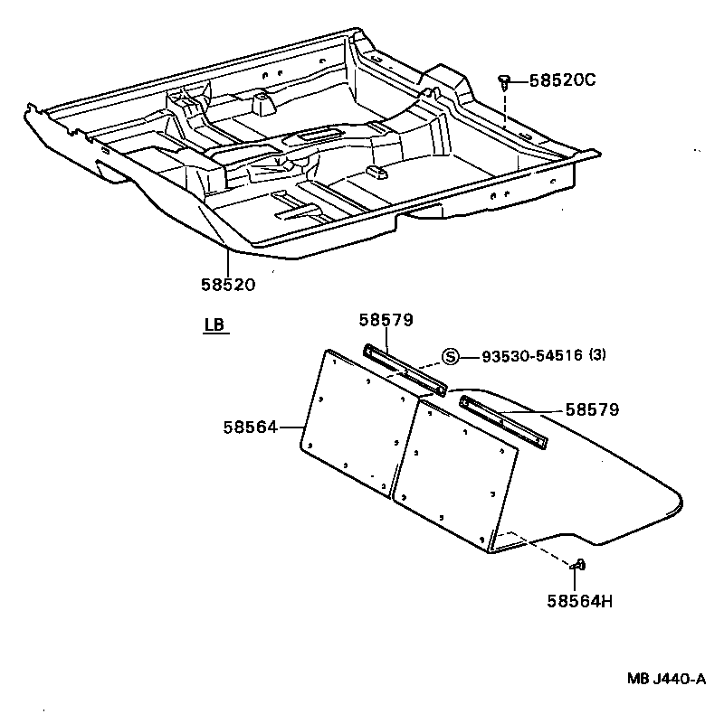 Toyota 58510-2B050-06 CARPET ASSY, FRONT FLOOR