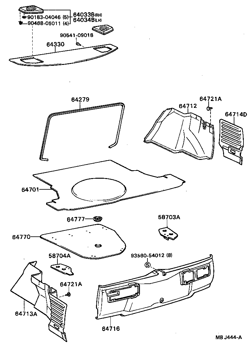 64711-20320 MAT SUB-ASSY, LUGGAGE COMPARTMENT product image