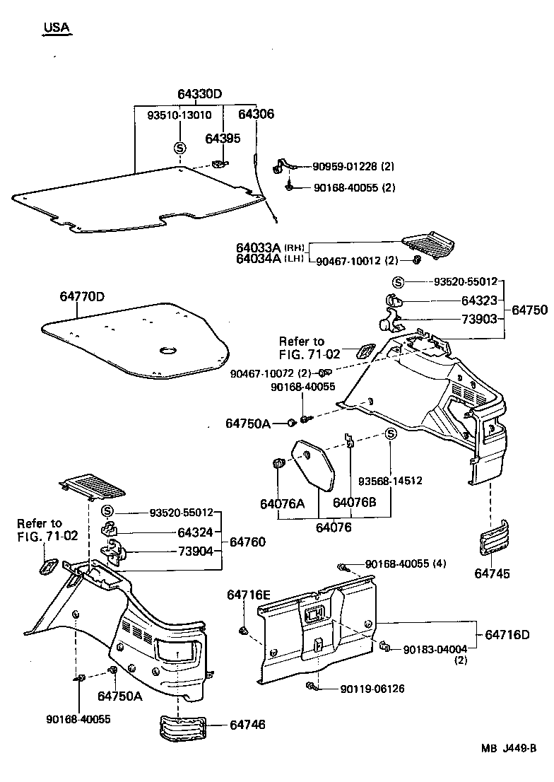 Toyota 64330-20740-02 PANEL ASSY, PACKAGE TRAY TRIM