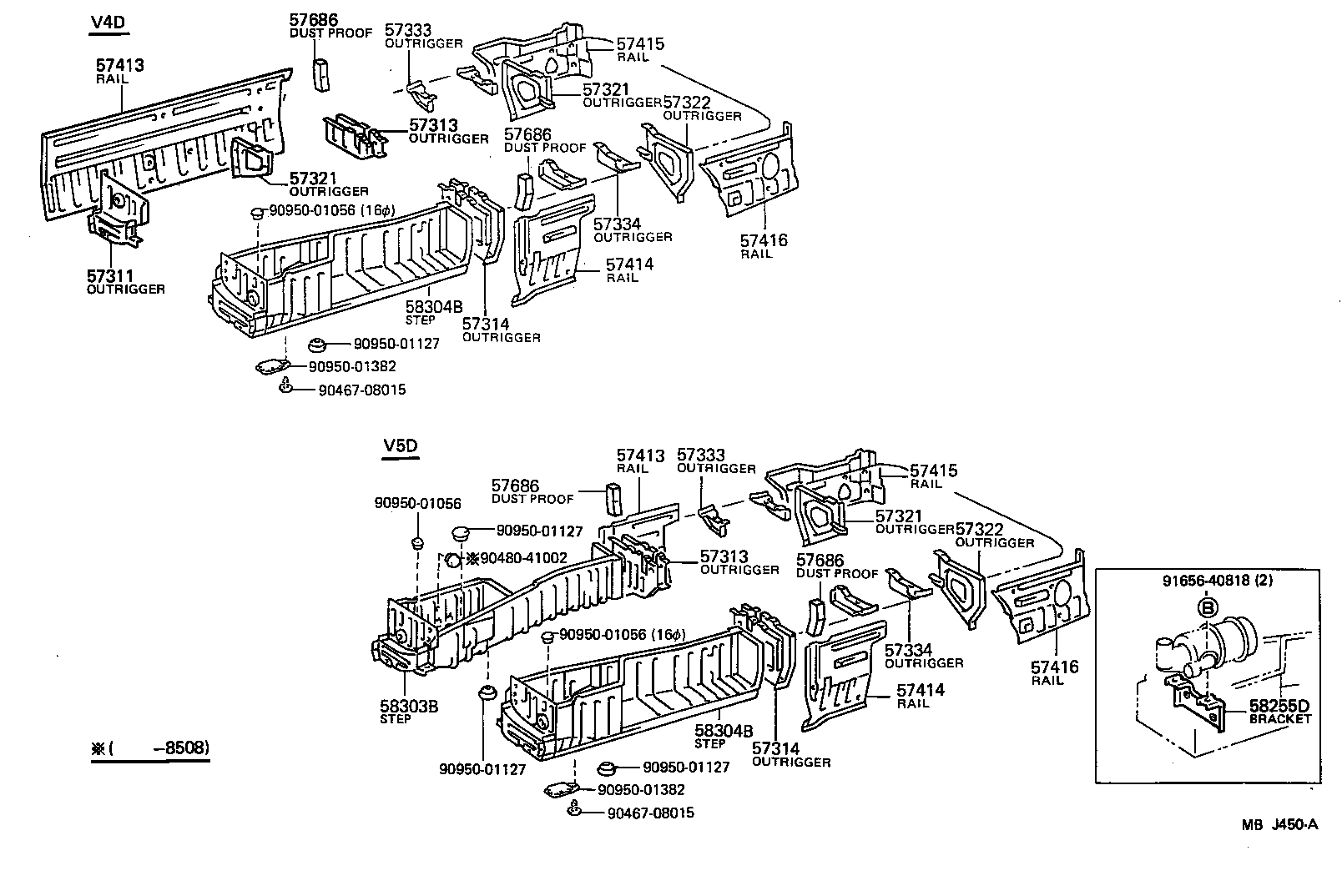 57308-95J04 OUTRIGGER, NO.4 LH product image