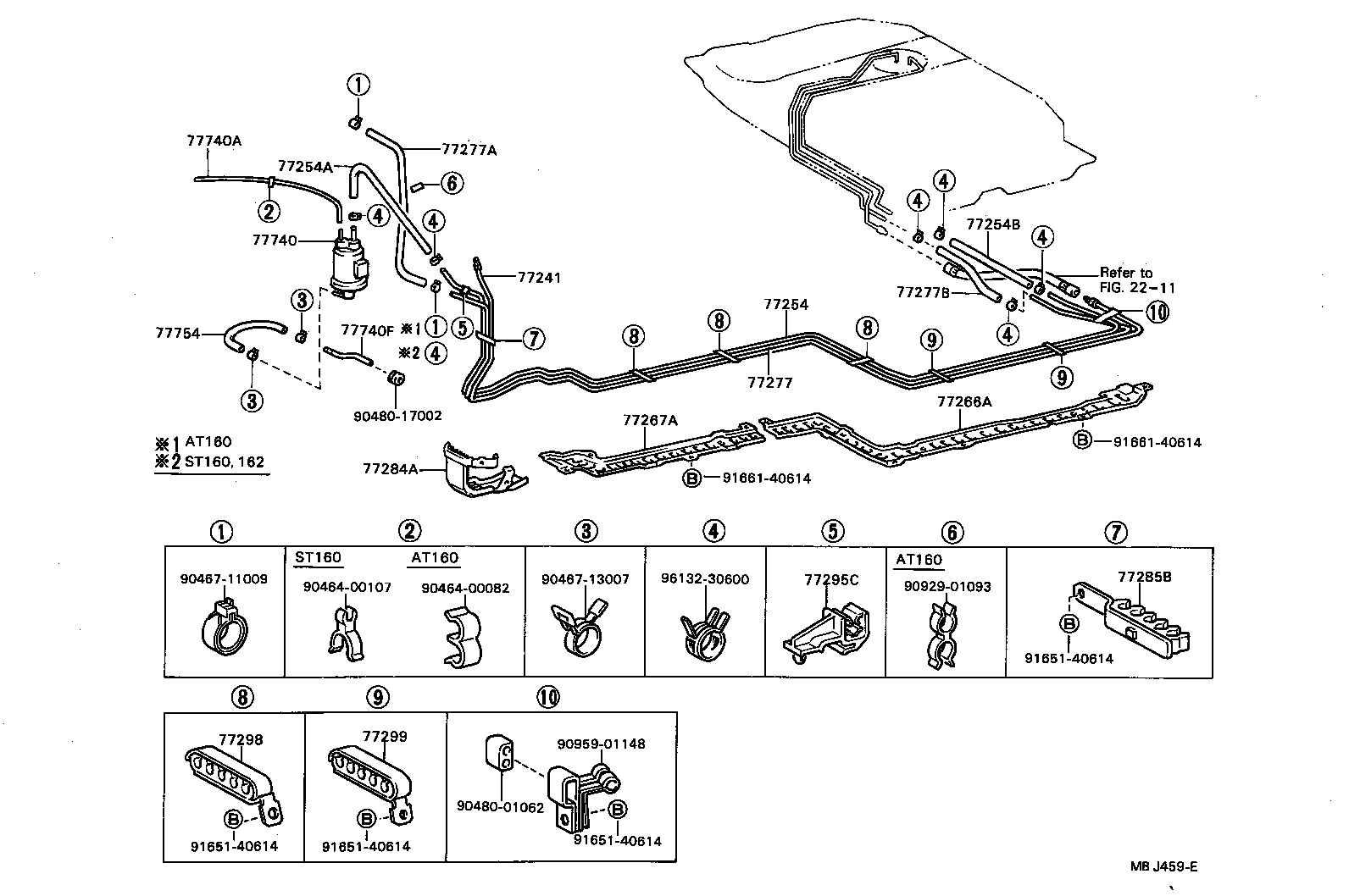 77018-20030 TUBE SUB-ASSY, FUEL TANK EVAPORATION VENT product image