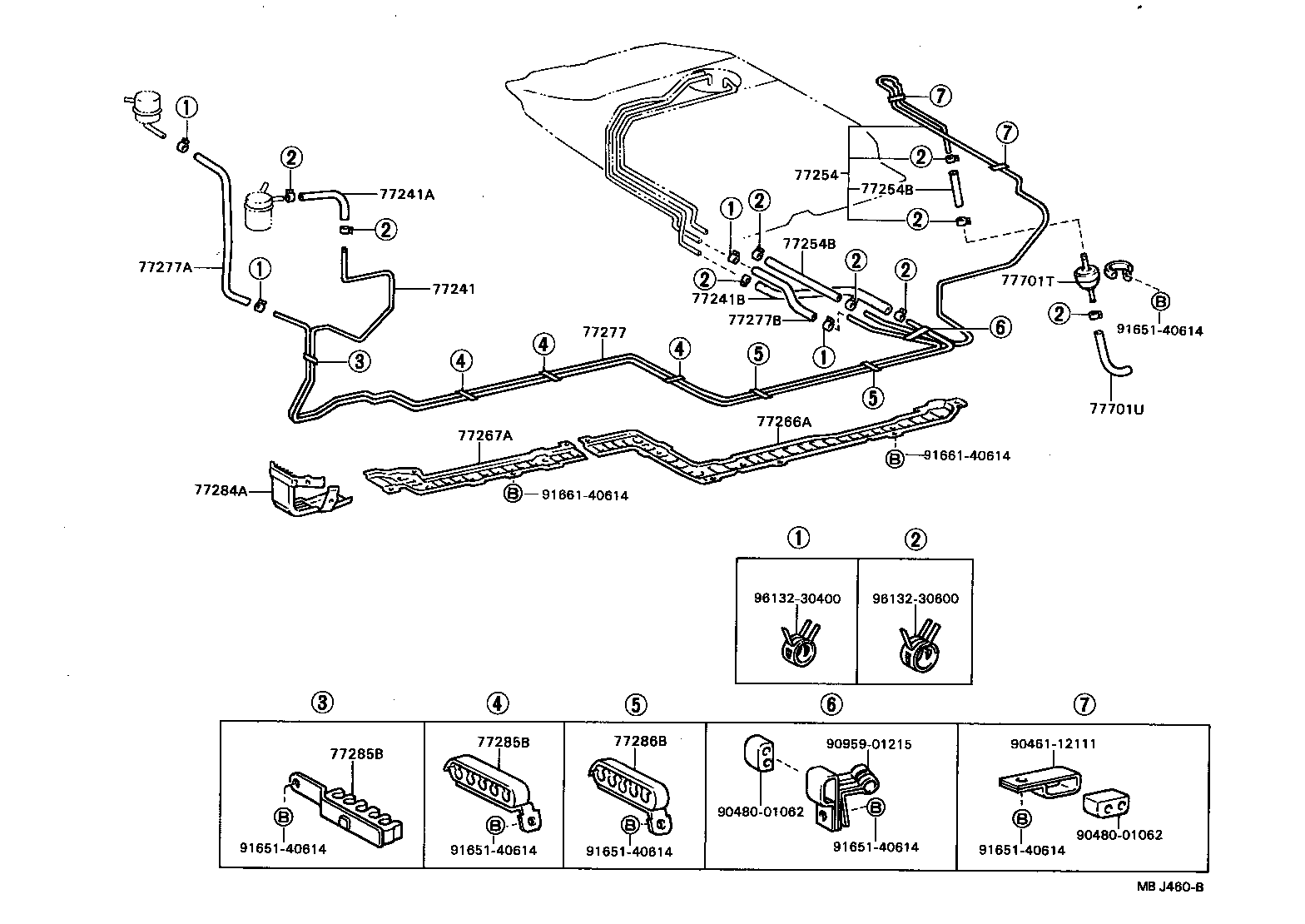 77035-20160 CABLE SUB-ASSY, FUEL LID LOCK CONTROL product image