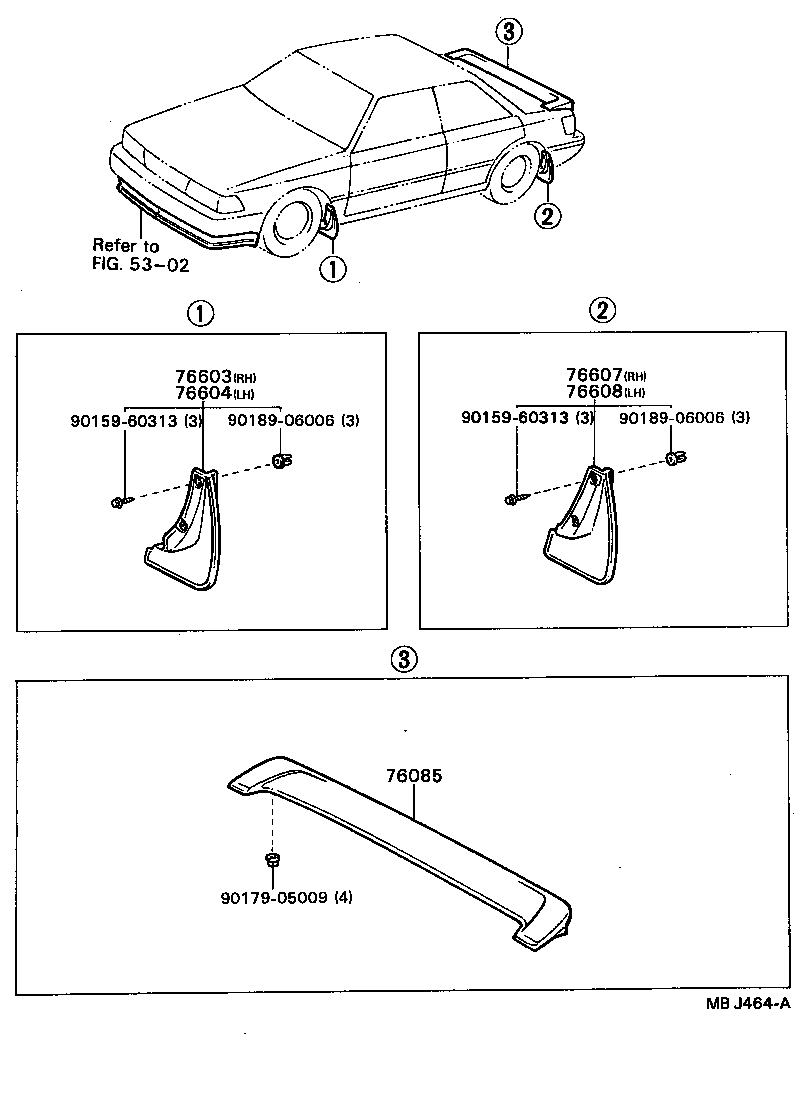 76085-20050-07 SPOILER SUB-ASSY, REAR product image