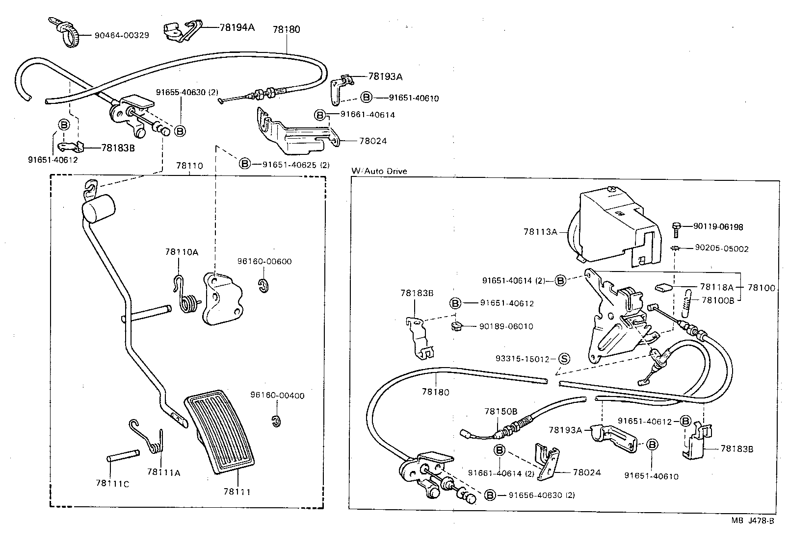 Toyota 78120-20280 ROD ASSY, ACCELERATOR PEDAL