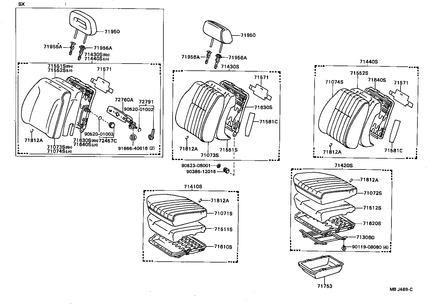71640-20240 SPRING ASSY, FRONT SEAT BACK, LH(FOR SEPARATE TYPE) product image