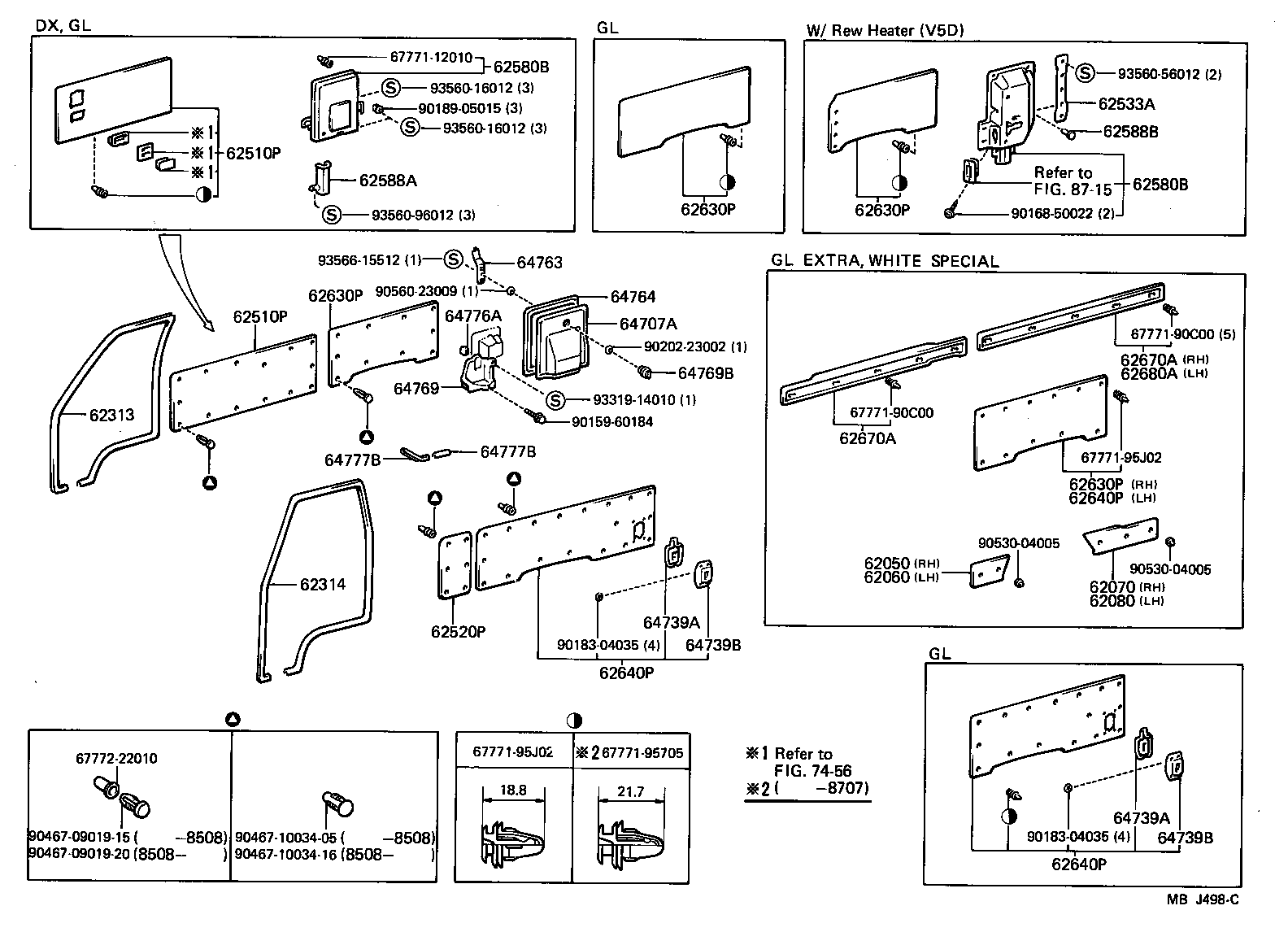 62228-95J00-08 GARNISH, QUARTER LOCK PILLAR, RH product image