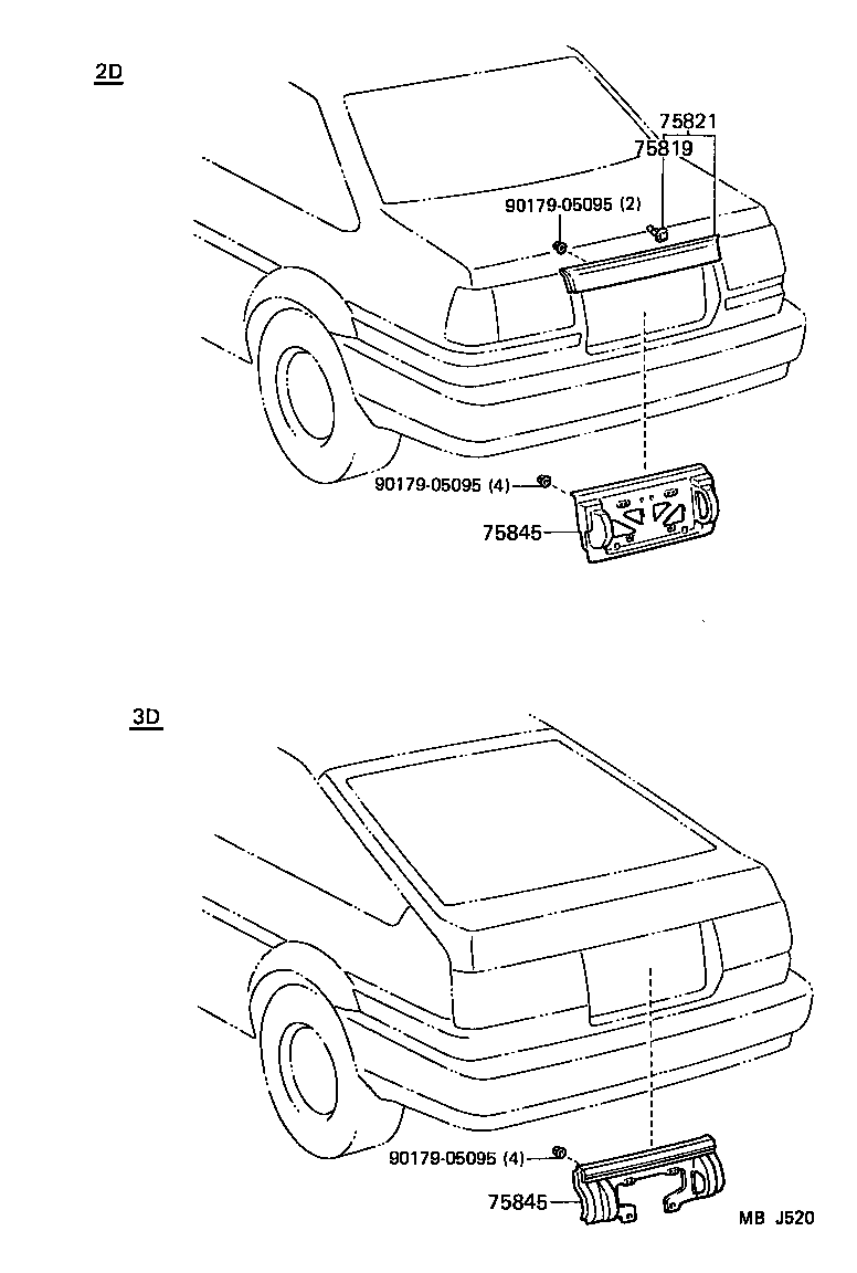 75803-12080 MOULDING, BODY LOWER BACK PANEL, CENTER product image