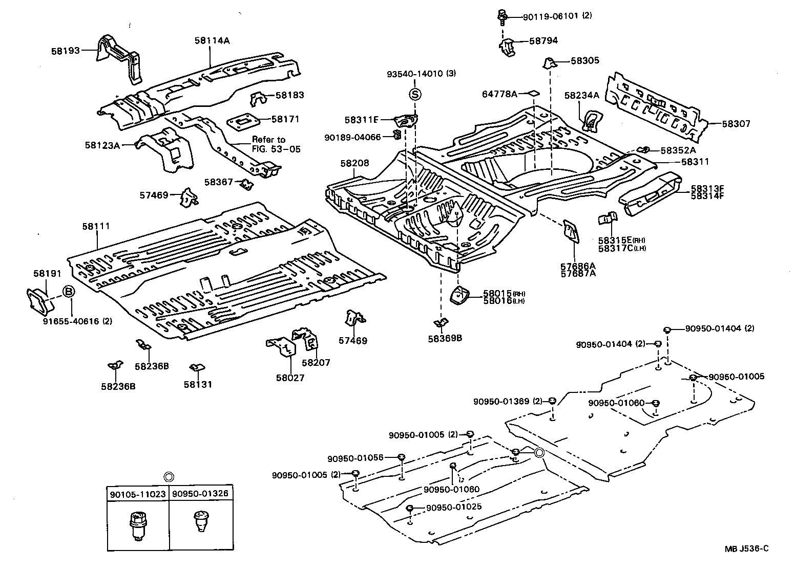 58314-20160 EXTENSION, REAR FLOOR PAN TO QUARTER PANEL, LH product image