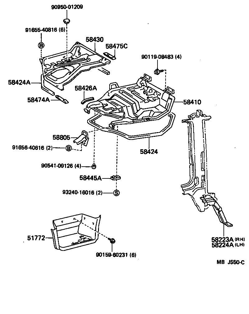 57408-95018 MEMBER, FRONT FLOOR CROSS product image
