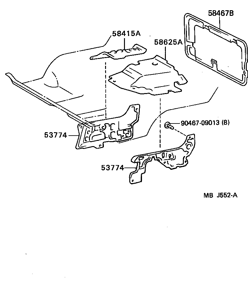53784-95A00 INSULATOR, APRON FRONT FENDER product image