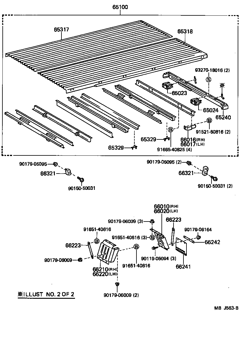 65024-95010 BRACKET SUB-ASSY, REAR CROSS SILL MOUNTING, LH product image