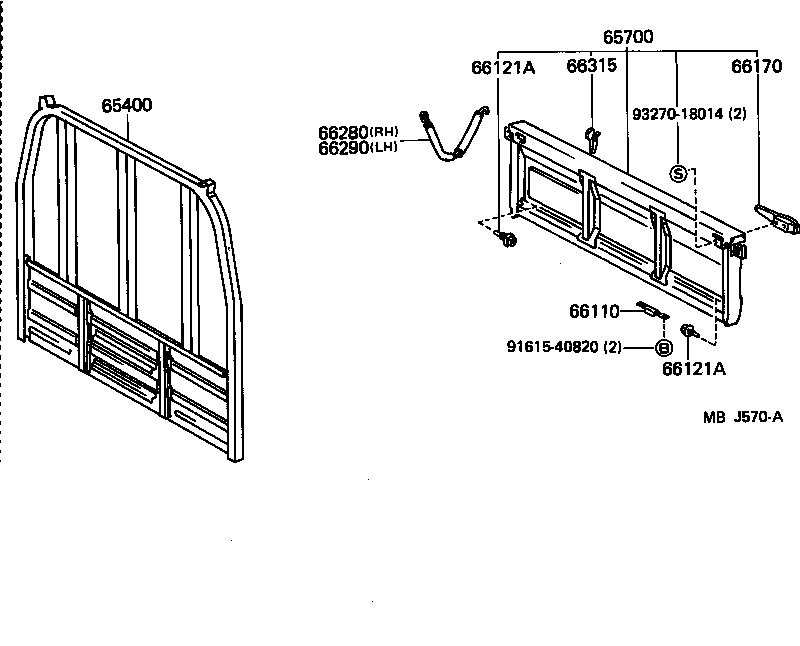 65400-95061 FRAME ASSY, REAR BODY GUARD product image