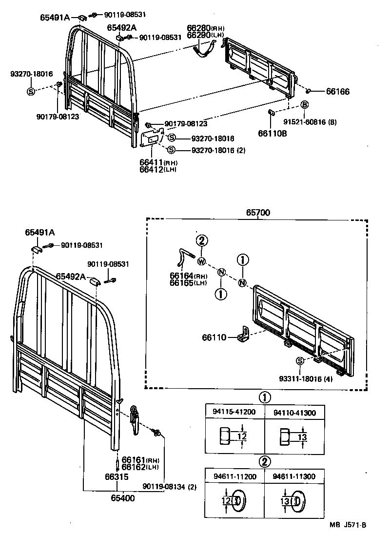 65400-95061 FRAME ASSY, REAR BODY GUARD product image