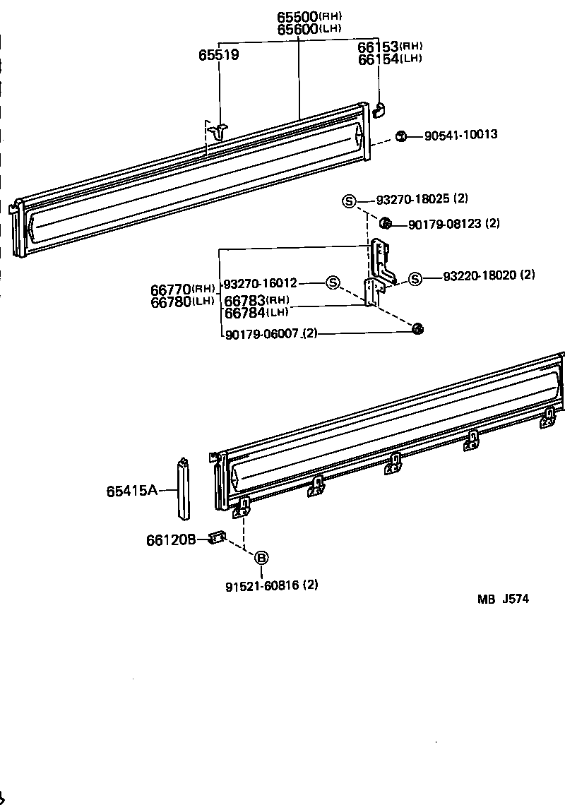 66110-95409 HINGE ASSY, SIDE GATE product image