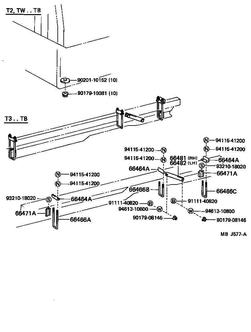 66446-92201 BRACE, SILL TO FRAME, RH product image