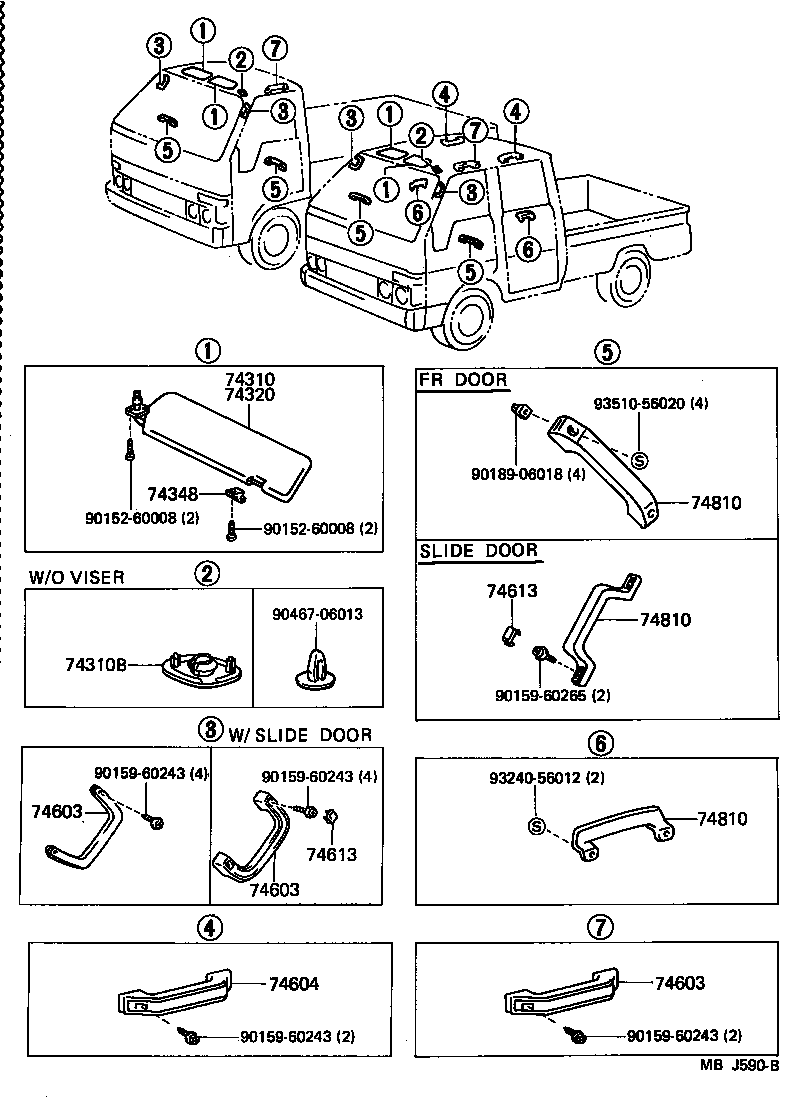74610-95404-03 GRIP SUB-ASSY, ASSIST, FRONT product image