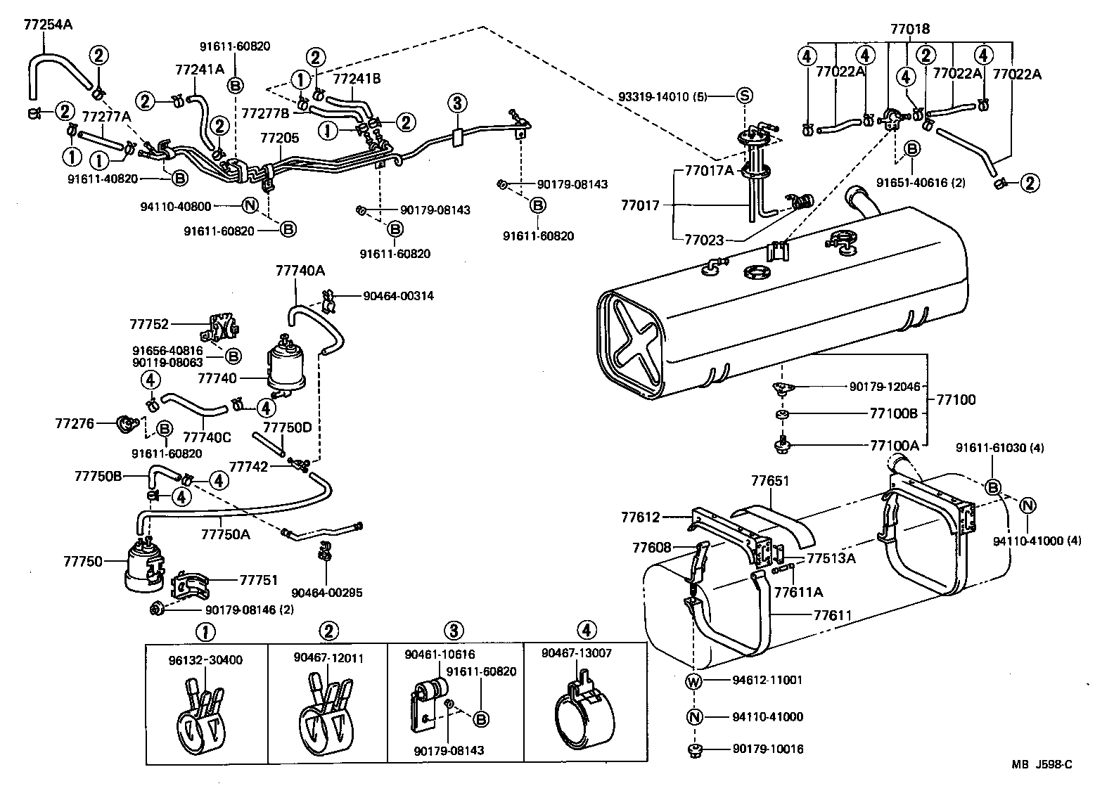 77017-25080 TUBE SUB-ASSY, FUEL AND EVAPORATION VENT product image