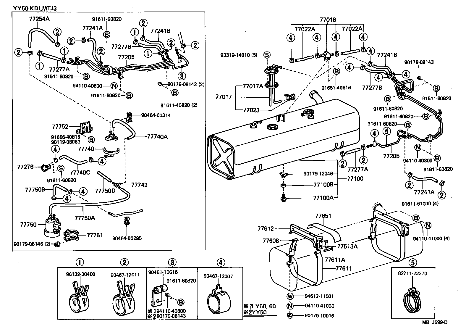 77017-25080 TUBE SUB-ASSY, FUEL AND EVAPORATION VENT product image
