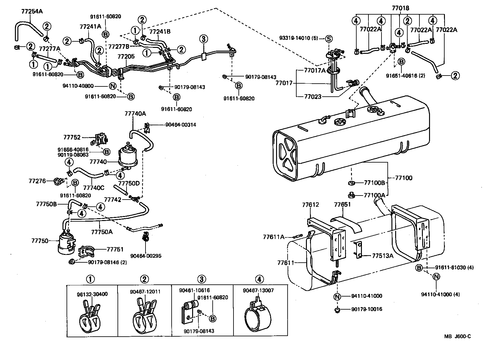 77017-25080 TUBE SUB-ASSY, FUEL AND EVAPORATION VENT product image