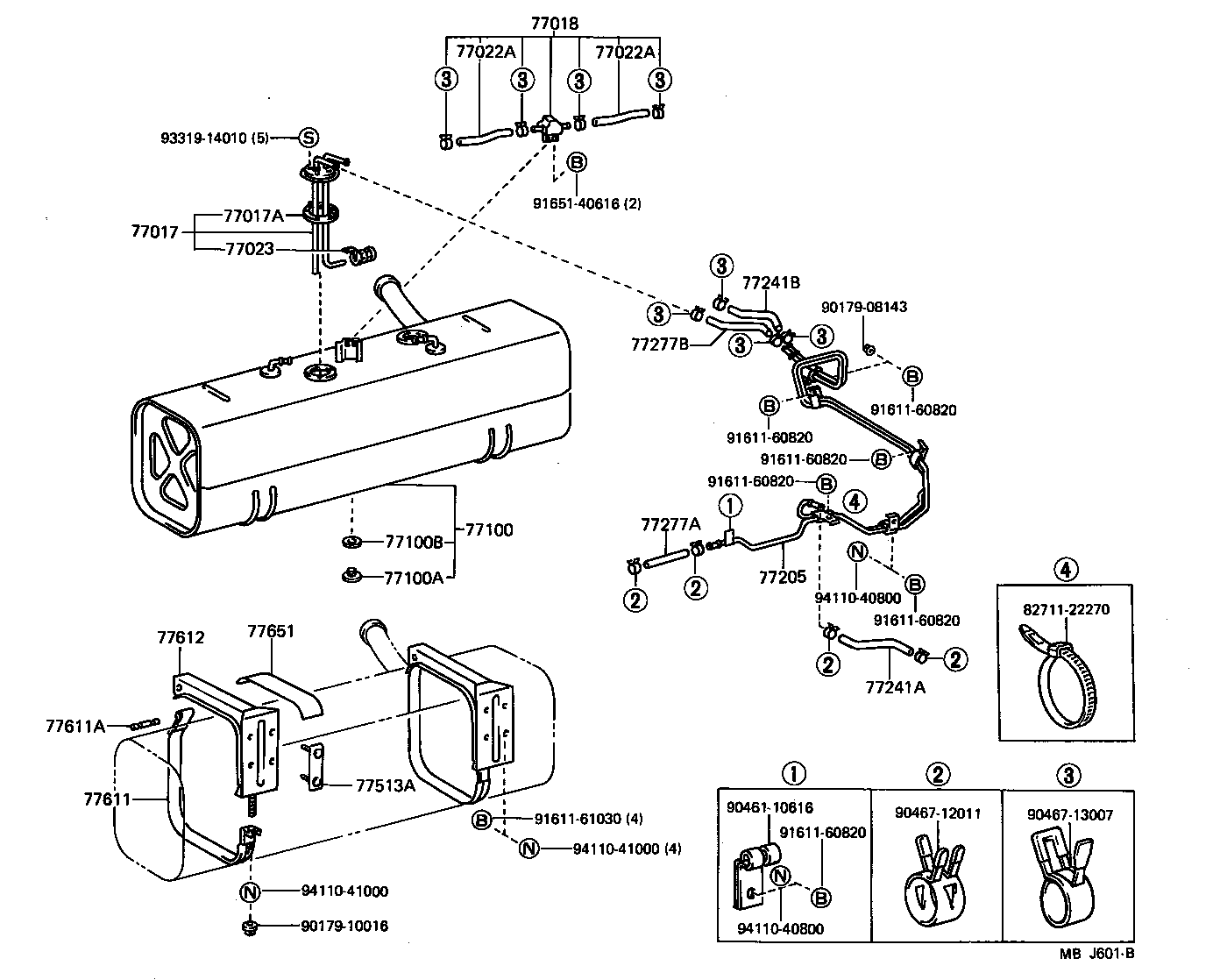 77017-25080 TUBE SUB-ASSY, FUEL AND EVAPORATION VENT product image