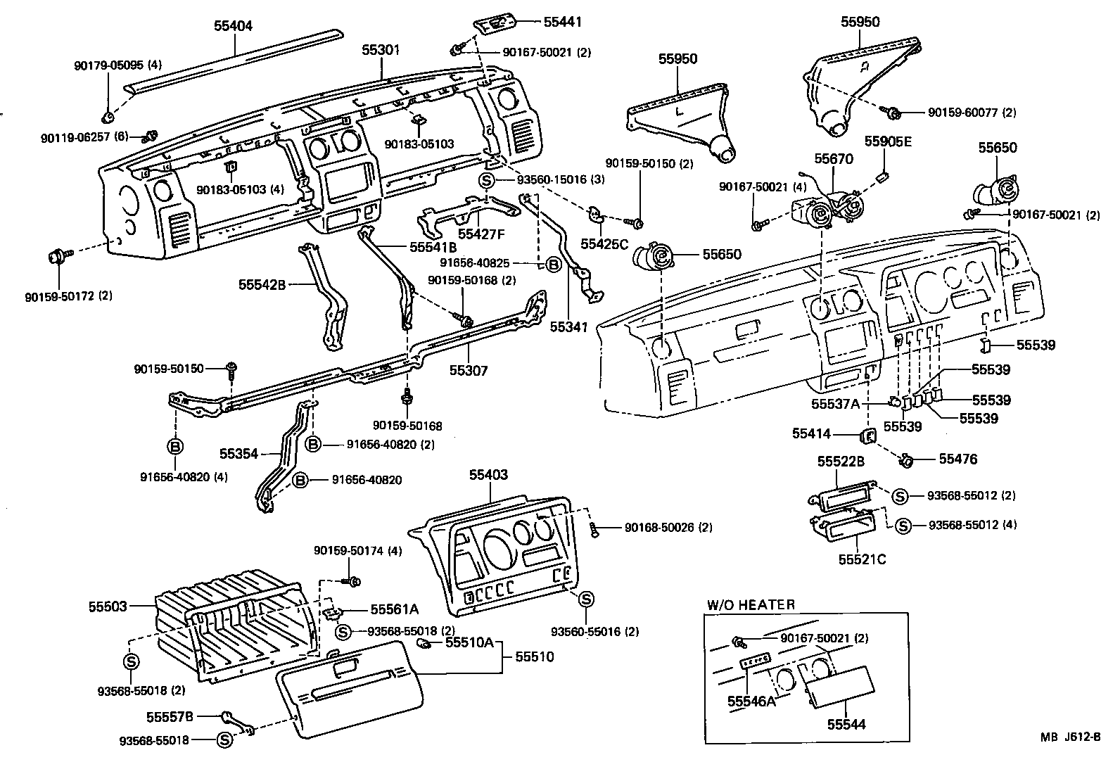 55306-95016 BRACE, INSTRUMENT PANEL, NO.1 product image